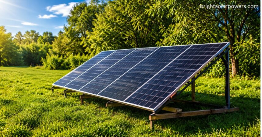 10 watt solar panel installed outdoors for reliable, low-power renewable energy generation in residential and garden applications.
