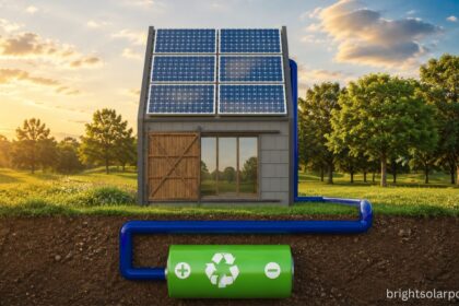 MPPT Full Form Maximum Power Point Tracking solar system with solar panels and battery storage for efficient renewable energy management.
