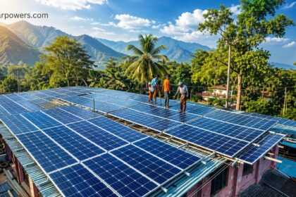 Solar energy companies in India installing rooftop solar panels for clean and sustainable power.