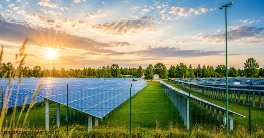 Solar motor pump powered by large solar panels for efficient water pumping system