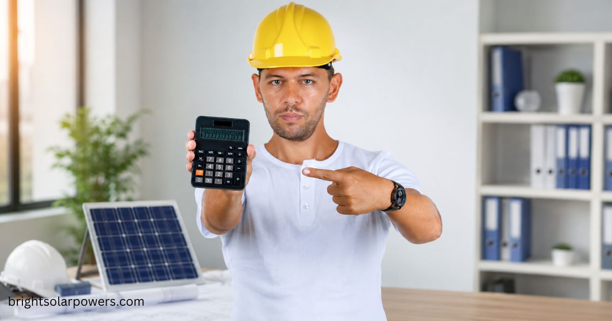Solar panel calculator for estimating solar system size, energy output, and installation costs.