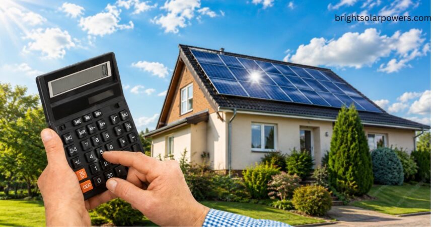 Solar panel calculator estimating residential solar system costs and energy savings.