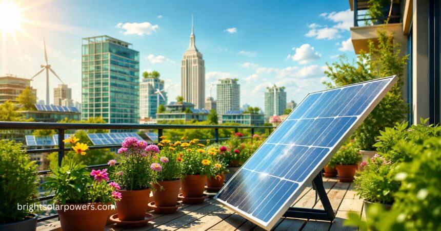 UTL solar panel installed on a rooftop garden, providing clean and efficient solar energy for sustainable urban living.