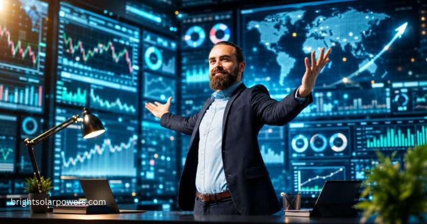 Waaree Energies IPO growth analysis dashboard showing stock market performance charts, financial data insights, and investment trends.