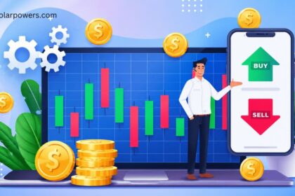 APS share price chart with buy and sell signals on a mobile trading app and stock market investment dashboard.