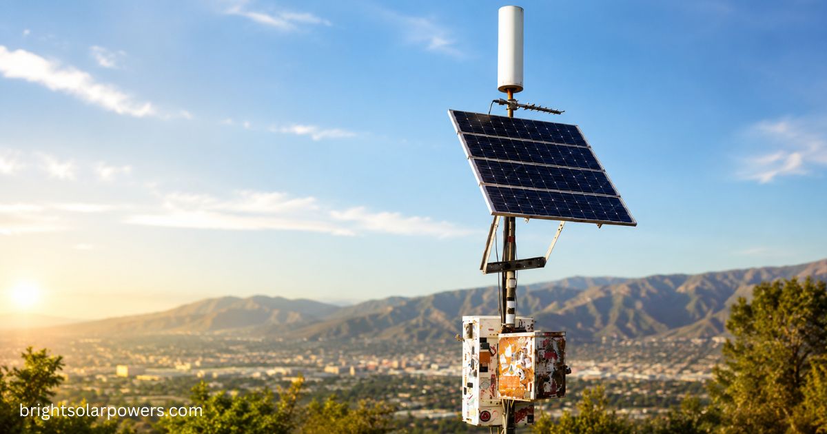 Solar monitoring station explaining how an on grid solar system works.