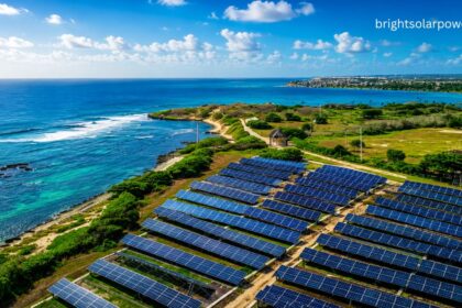 Khavda Solar Park with large-scale solar panels generating clean renewable energy.