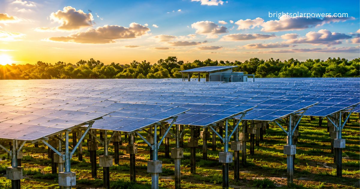Khavda Solar Park with vast solar panel arrays generating clean renewable energy at scale.