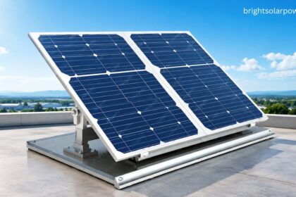 Monocrystalline solar panel installed on a rooftop for efficient clean energy generation.