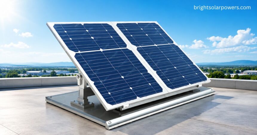 Monocrystalline solar panel installed on a rooftop for efficient clean energy generation.