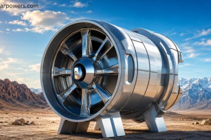 Parabolic trough collector used for efficient solar thermal energy generation.