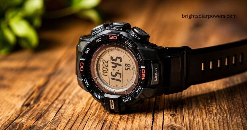 Seiko solar watch with digital display powered by solar energy for reliable everyday use.