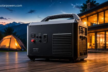 Portable solar generator for home backup, camping, and outdoor power solutions.