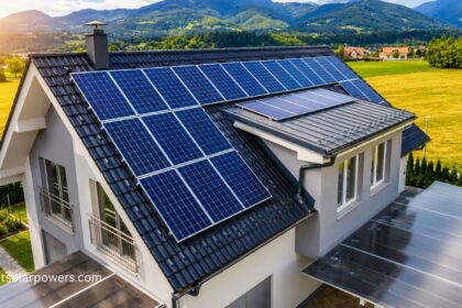 Solar panels for home cost with rooftop residential solar energy system.