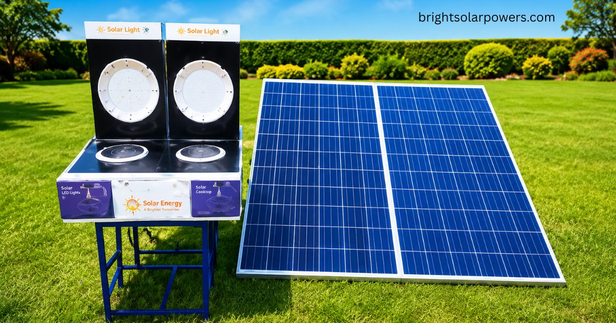 Surya Nutan Chulha with solar panels for clean, energy-efficient cooking and sustainable living.