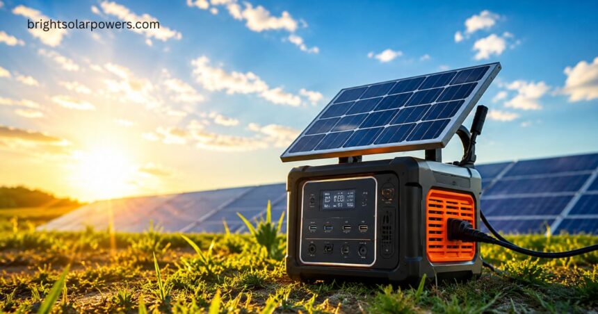 Tata solar inverter with portable solar panel for reliable clean energy backup.
