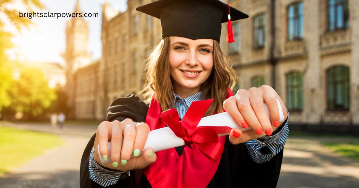 Arizona State University TESOL Professional Certificate graduate holding diploma on campus.