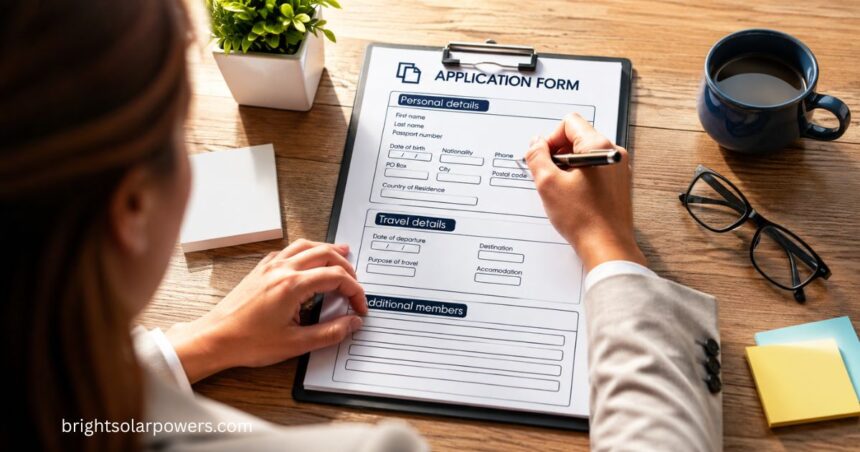 CEI full form application form with personal and travel details.