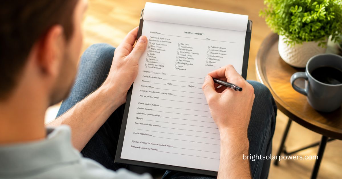 CEI full form shown on a medical history form.