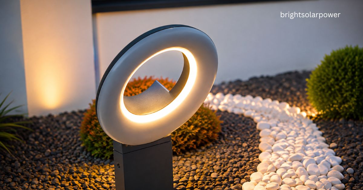 Solar light for home outdoor pathway and garden lighting.