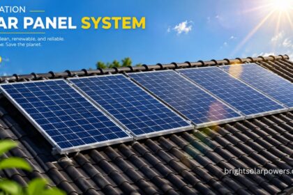 Solar rooftop system with panels installed on a residential roof.