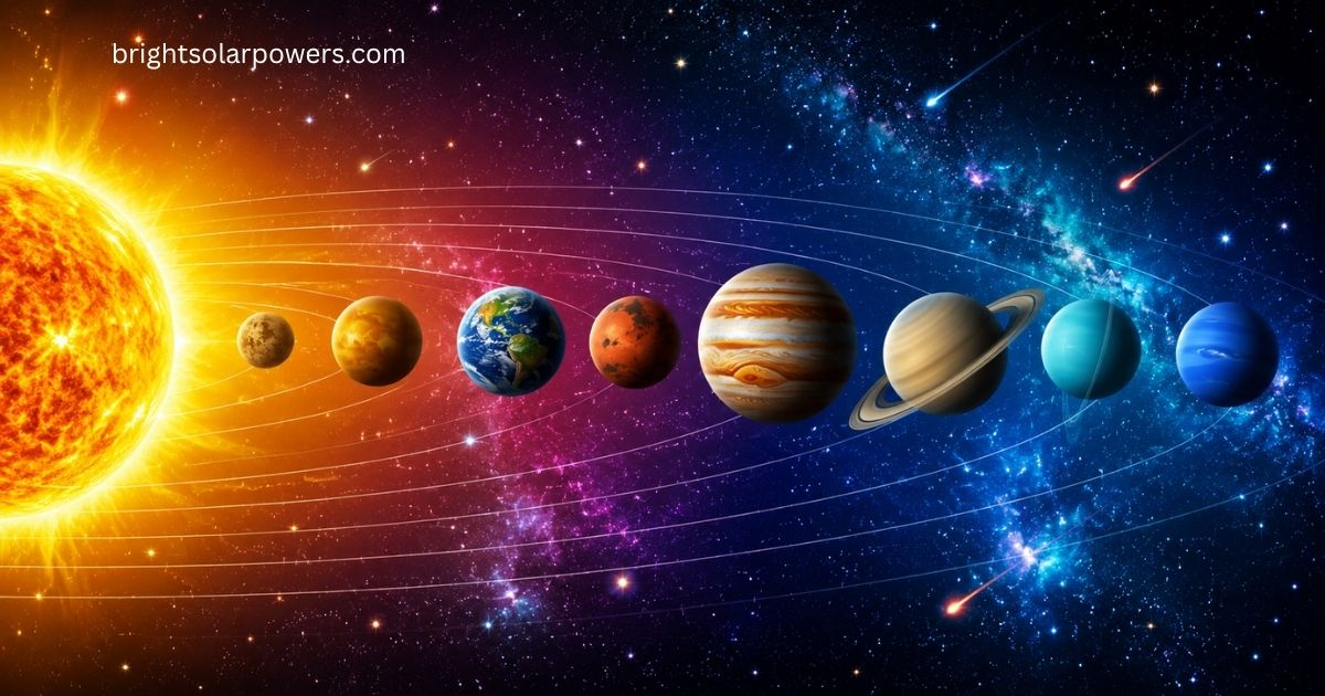 Solar system names and planets in orbit around the Sun.