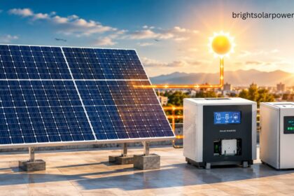 Surya Solar panels generating clean solar energy with inverter system.