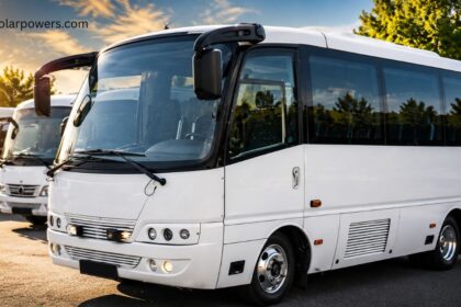 Toyota Coaster bus showcasing its price in India.