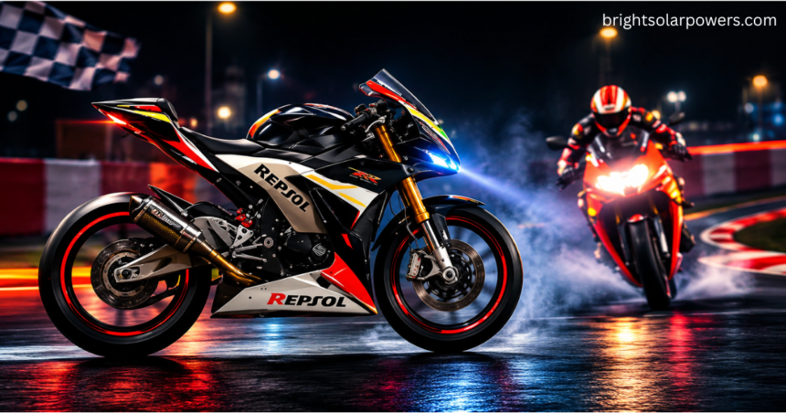 Yamaha R25 top speed on a high-performance sport motorcycle track.