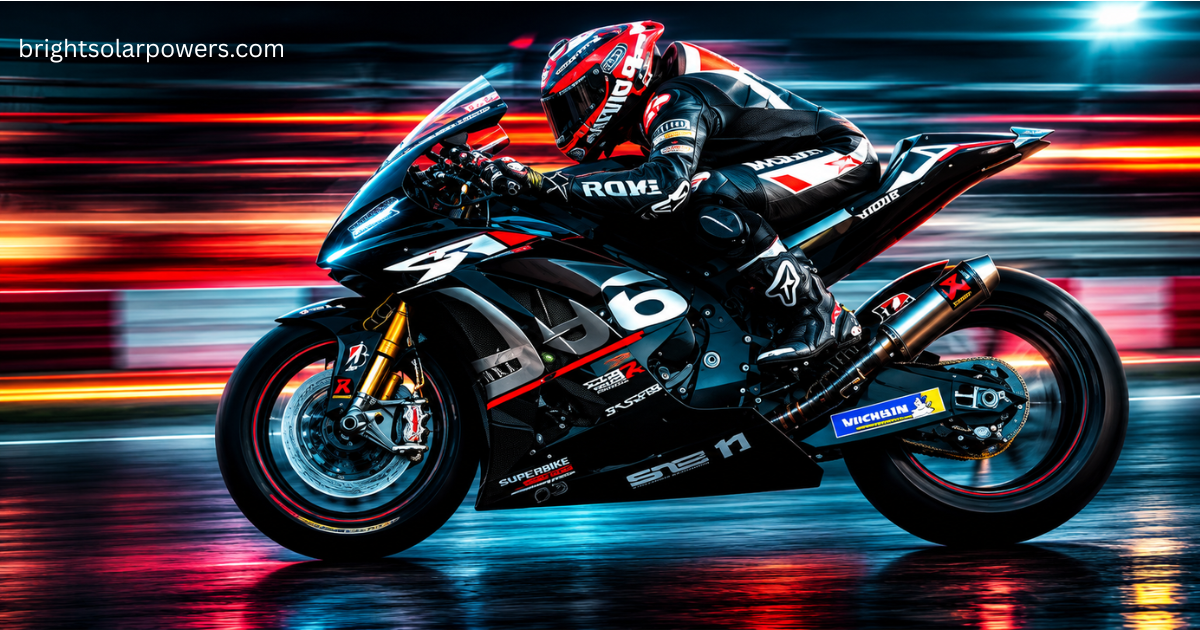 Yamaha R25 top speed featuring a sport motorcycle racing at high speed.