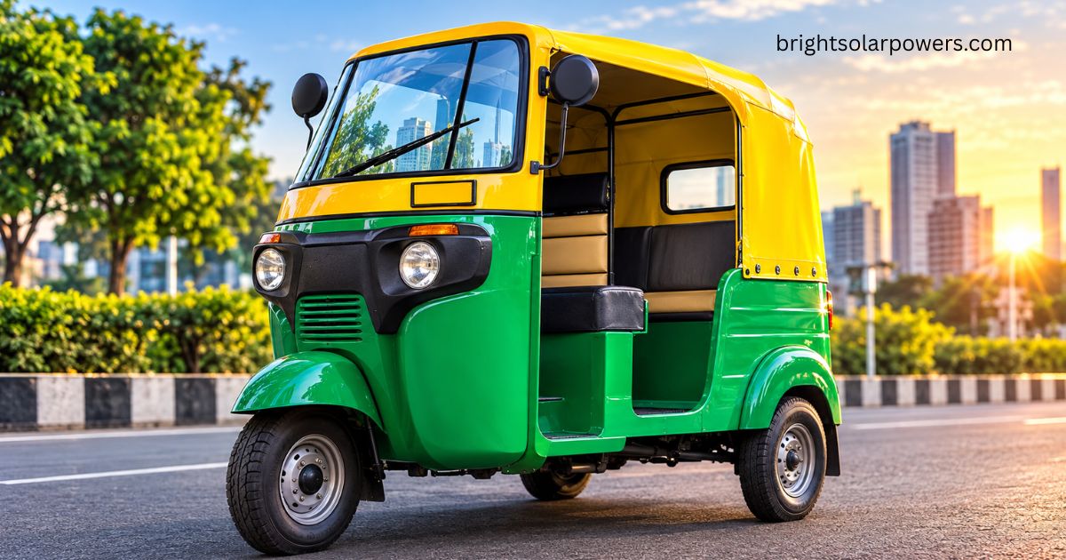 Yatri e rickshaw price and green electric auto rickshaw.