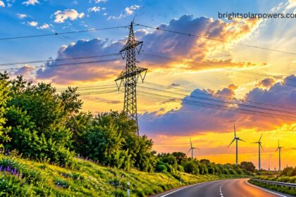 1kW power system supporting clean energy through electricity lines and wind turbines.