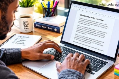 How to cite MLA in-text: student writing on laptop.
