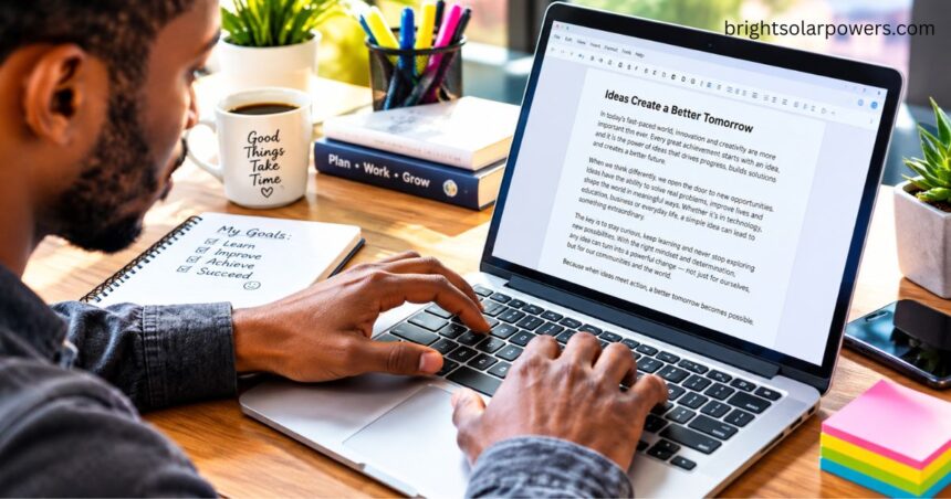How to cite MLA in-text: student writing on laptop.