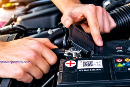 Lithium ion battery for inverter installation and maintenance.