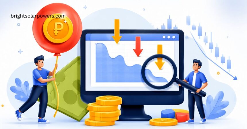 PDI analysis illustration showing declining prices, market trends and financial performance.