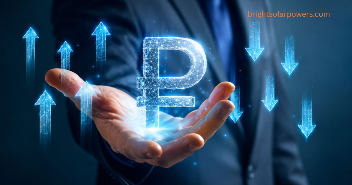 PDI price index concept showing rising and falling market trends with digital arrows.