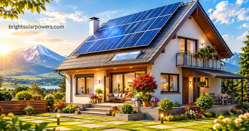 PM Surya Ghar Yojana CG solar panels installed on a residential home.