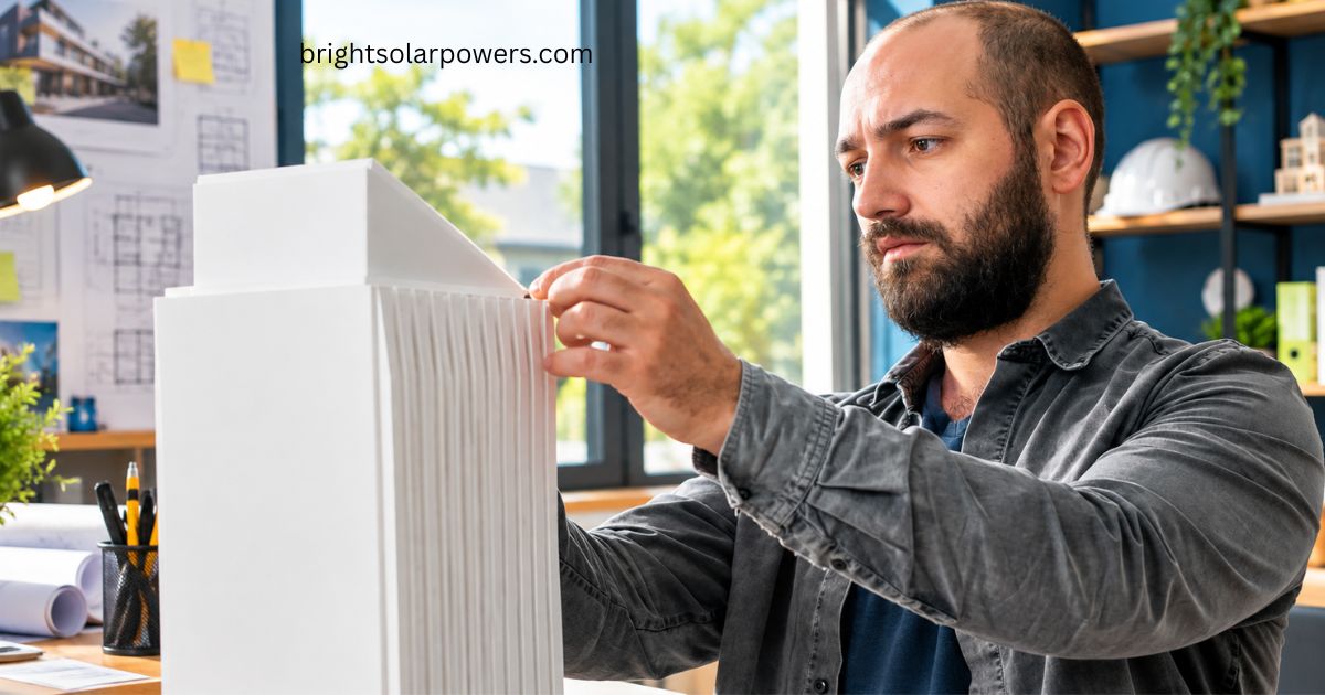 Solar air conditioner price with technician inspecting an energy-efficient AC unit model.