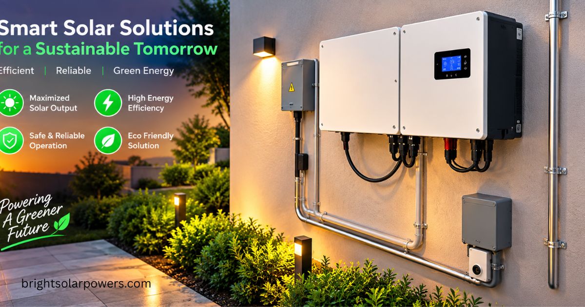 Solar hybrid inverter installation for efficient and reliable solar energy.