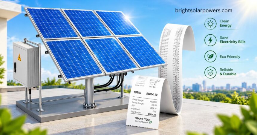 Solar inverter price with solar panels and electricity bill savings.