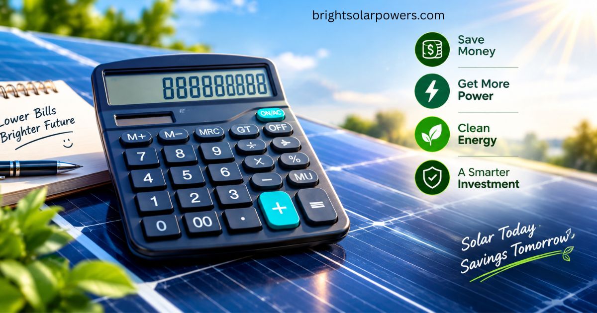 Solar inverter price calculator with solar panels for energy savings.