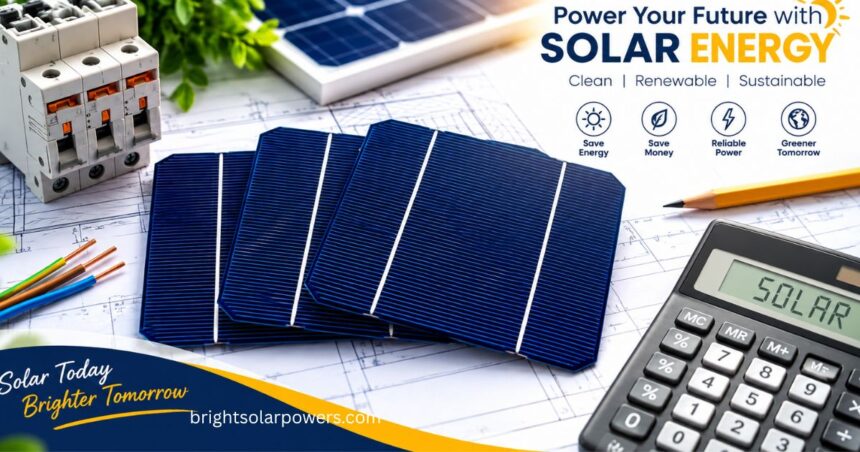 Solar plant installation cost with solar panels and energy equipment.