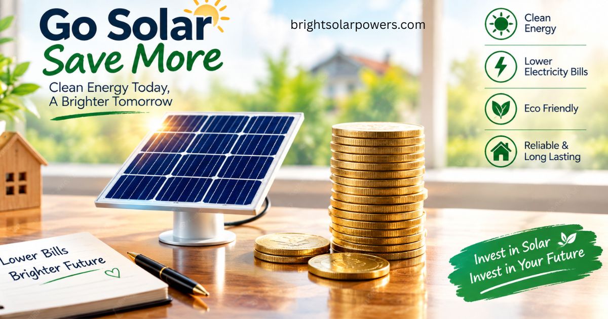 Subsidy on solar panels with solar energy savings and lower electricity bills.