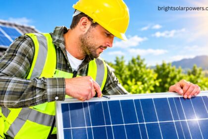 TopCon solar panel installation by professional technician.
