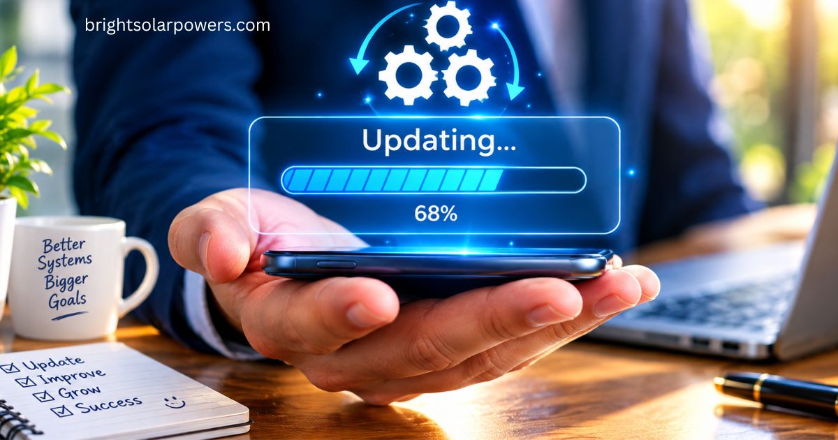 Upsert software update on smartphone.