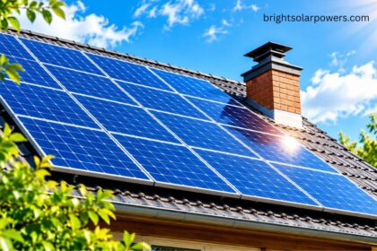 Solar heater images showing rooftop solar panels mounted on a house for clean energy.