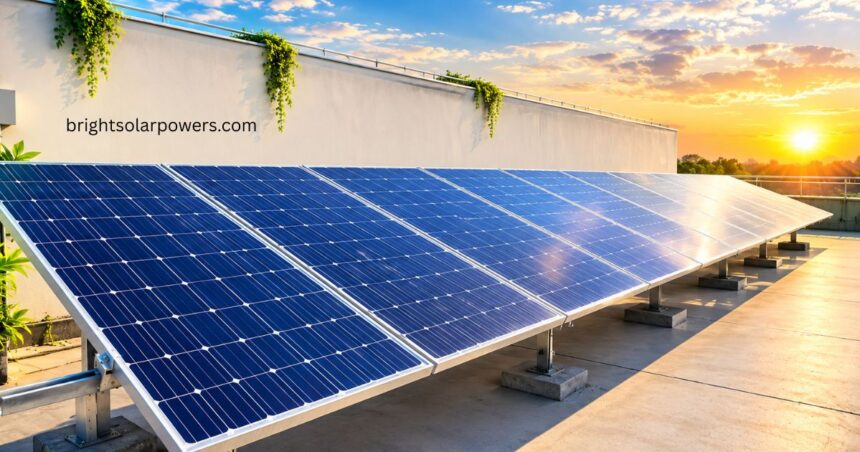 Solar module mounting structure for rooftop solar panels.